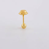Piercing Topo Bola Diamantada 0.2g / 1cm Oro Amarillo 18K