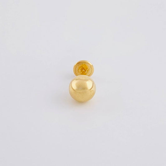Piercing Topo Bola Lisa 0.4g / 1.4cm Oro Amarillo 18K