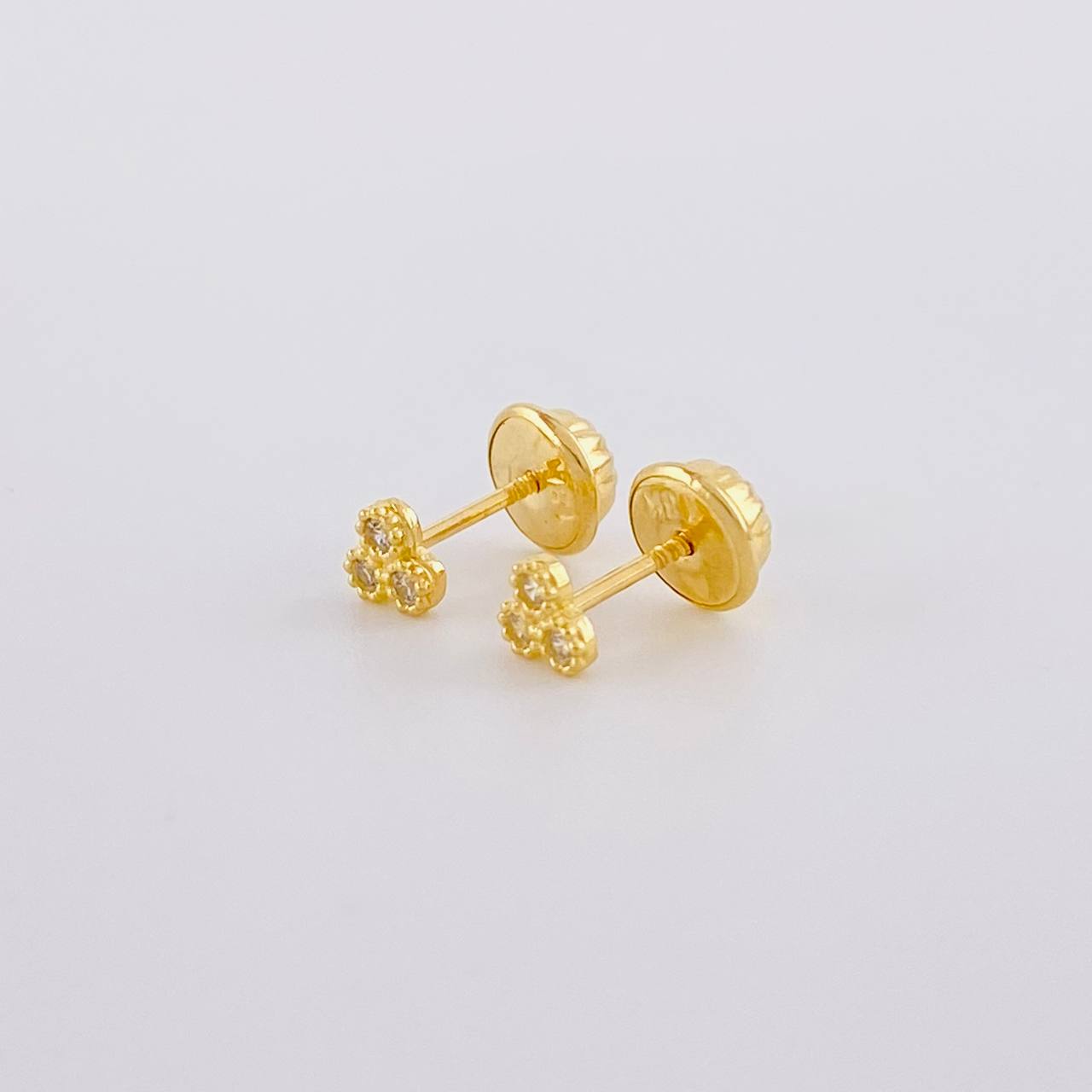 Topos Trio Circulos 0.55g / 3.7mm Oro Amarillo 18K