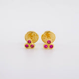Topos Trio Circulos 0.5g / 3.7mm Oro Amarillo 18K