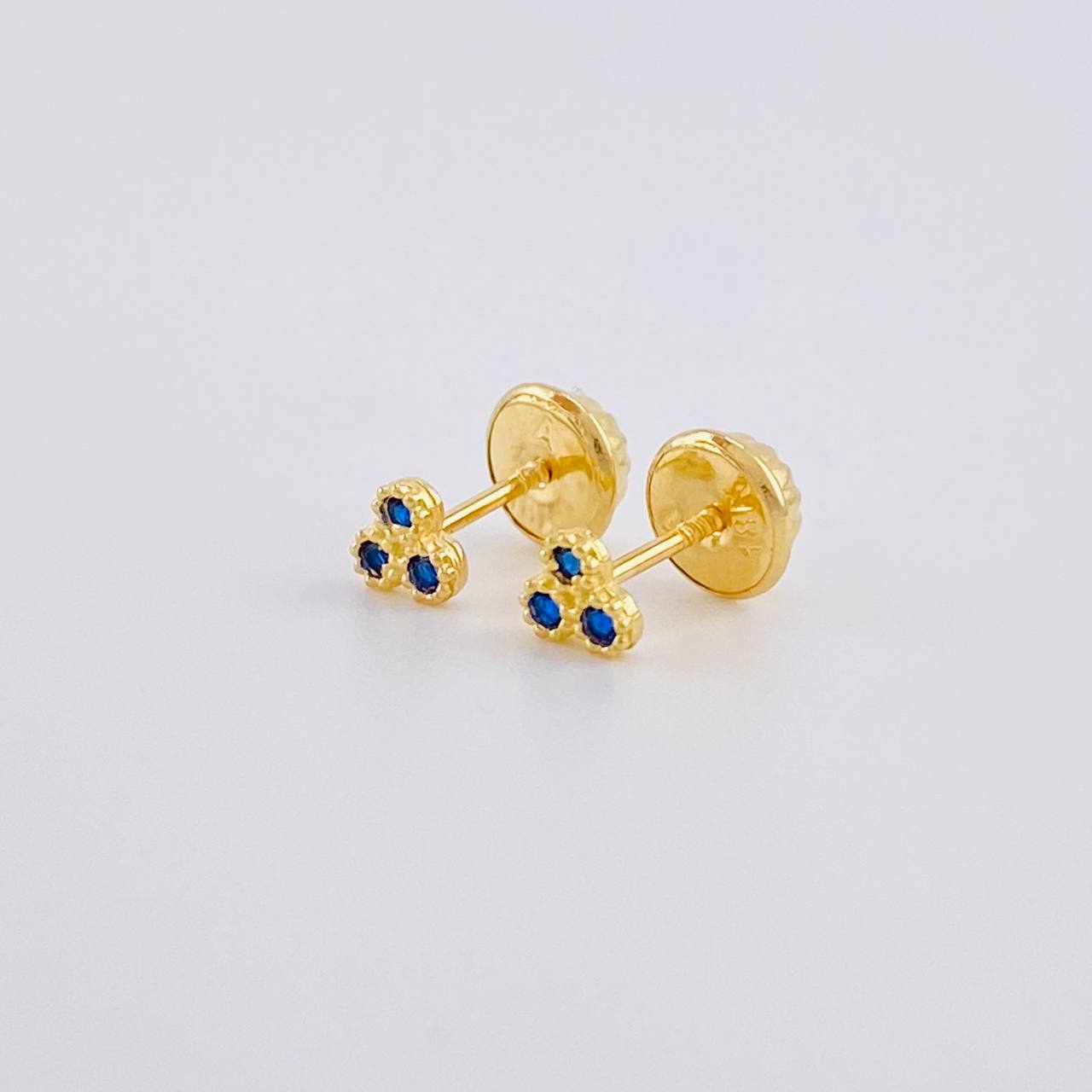 Topos Trio Circulos 0.55g / 3.7mm Oro Amarillo 18K