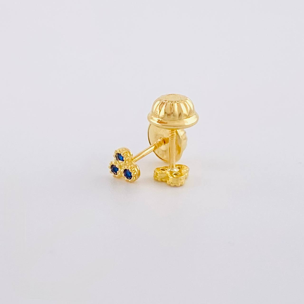 Topos Trio Circulos 0.55g / 3.7mm Oro Amarillo 18K