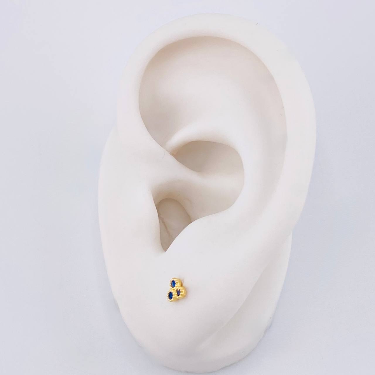Topos Trio Circulos 0.55g / 3.7mm Oro Amarillo 18K