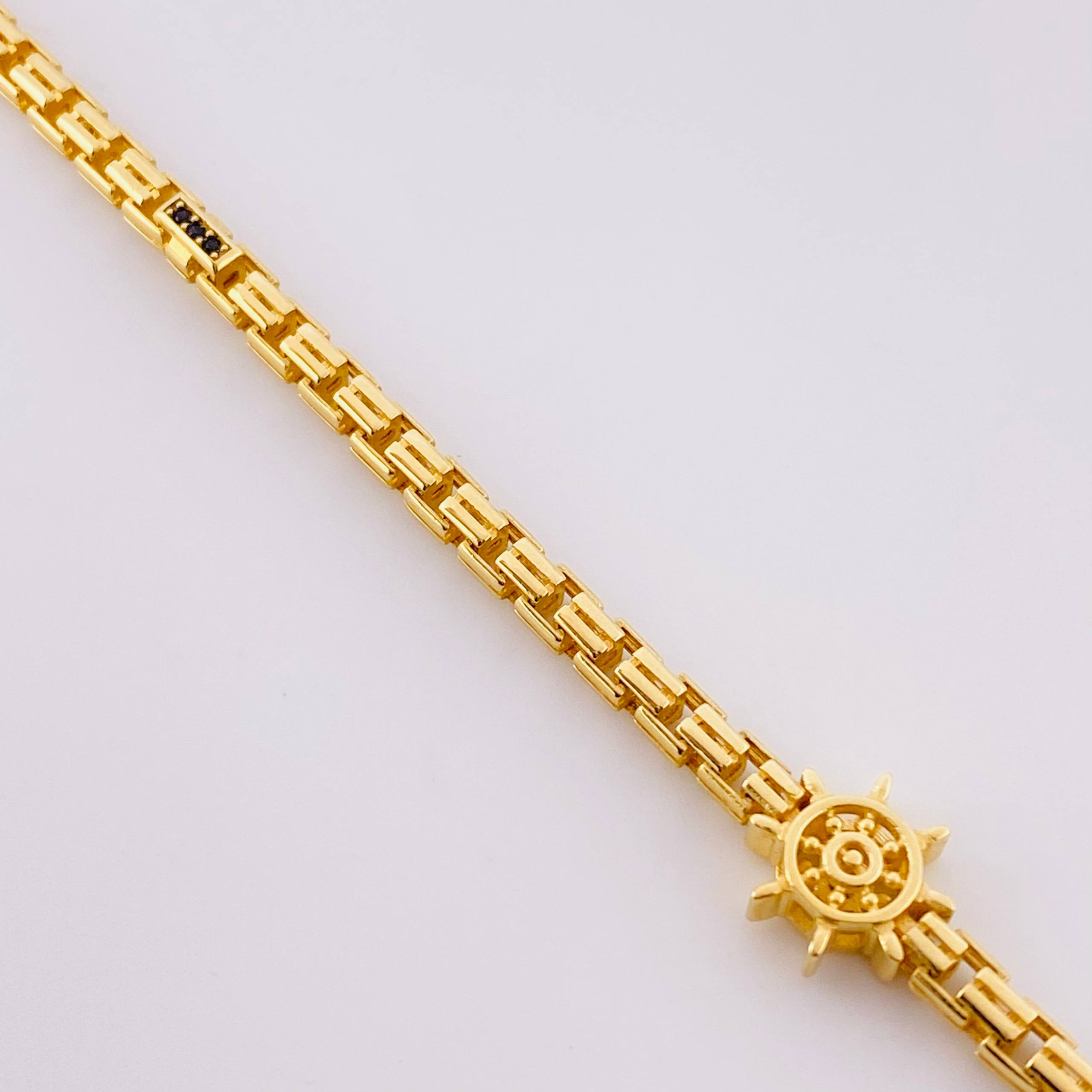 Pulso Timón 12.6g / 21.4cm / 3.9mm Oro Amarillo 18K