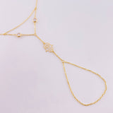Pulso Arabe Mano Hamsa 1.95g / 20cm / 1mm Oro Amarillo 18K