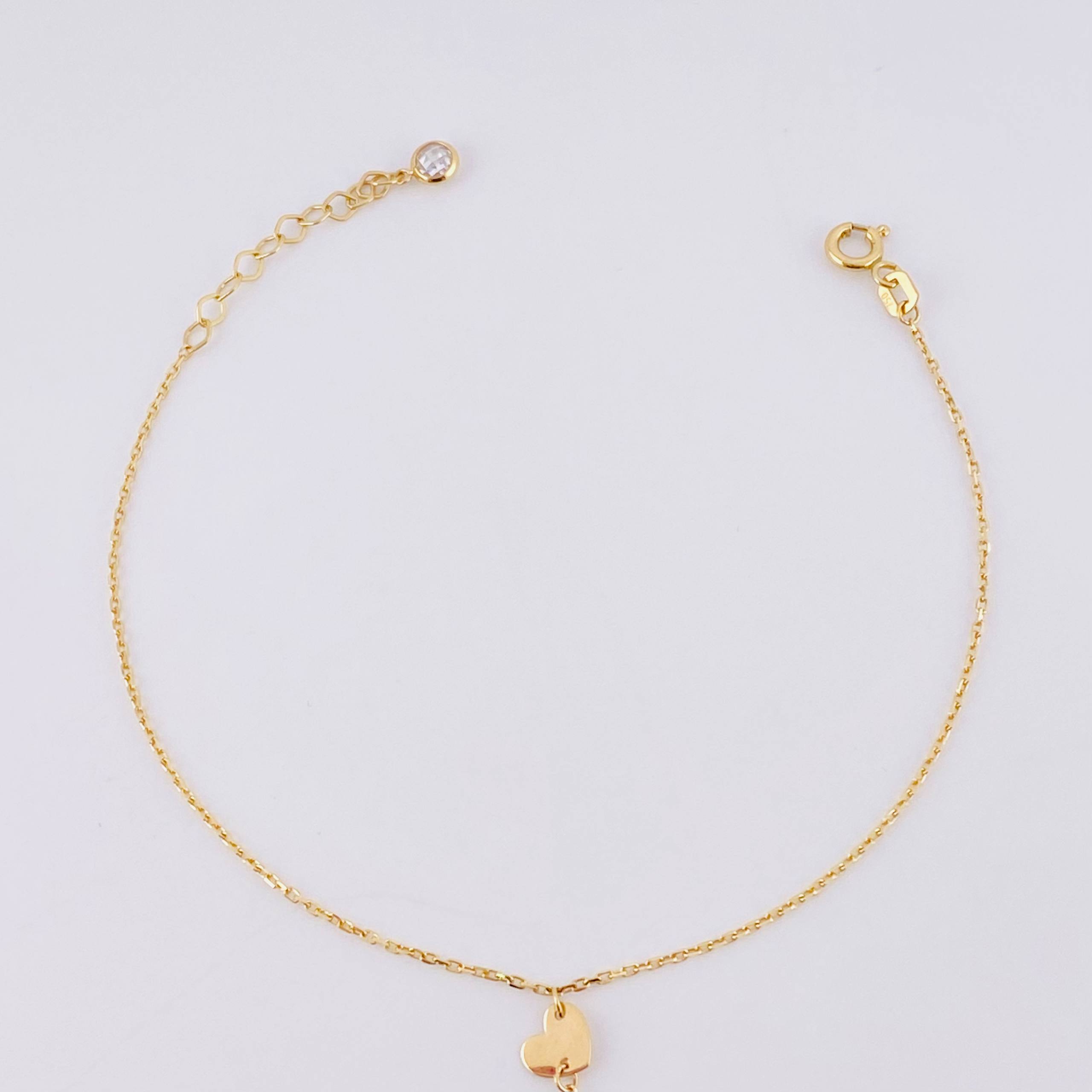 Pulso Arabe Corazones Lisos 1.95g / 20cm / 1mm Oro Amarillo 18K