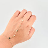 Pulso Arabe Corazones Lisos 2g / 19.9cm / 1mm Oro Amarillo 18K