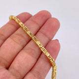 Pulso Tornillo Rayado 10.65g / 21cm / 3.1mm Oro Amarillo 18K