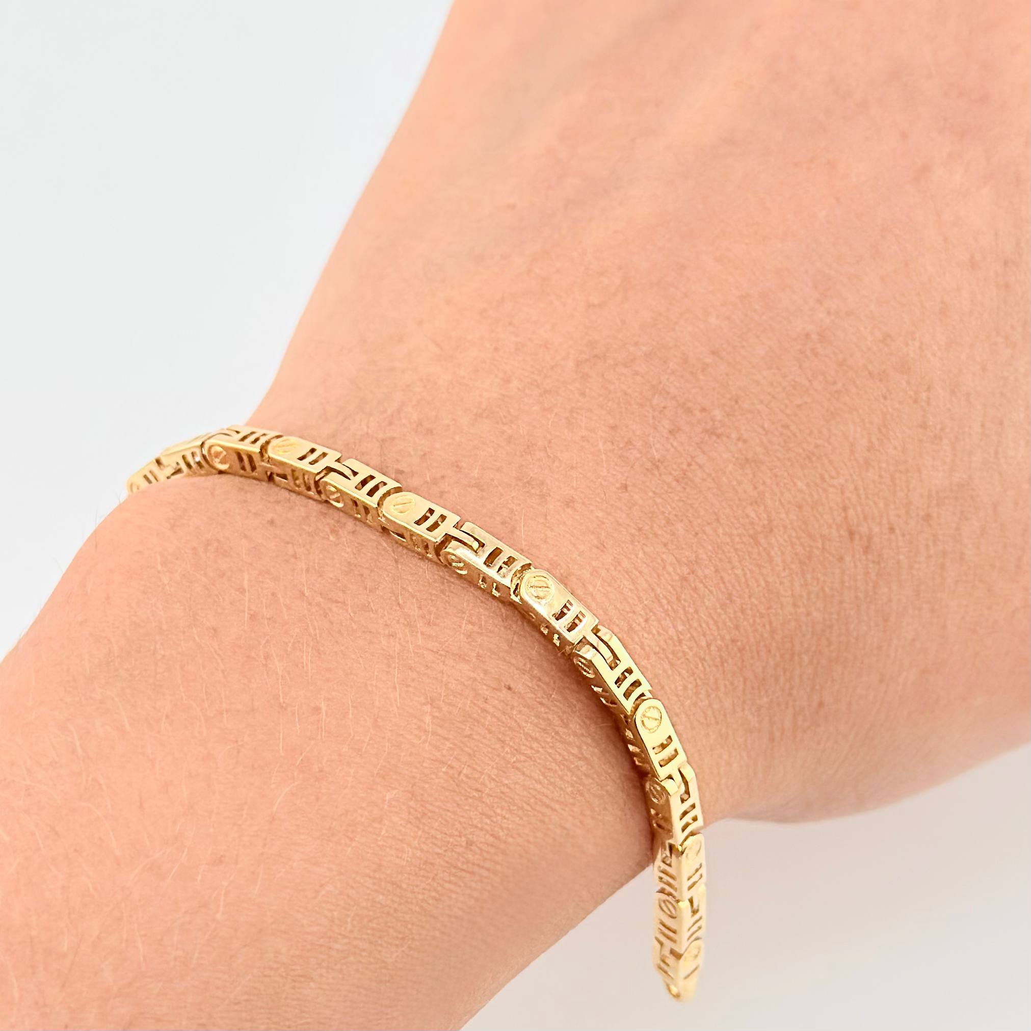 Pulso Tornillo Rayado 10.65g / 21cm / 3.1mm Oro Amarillo 18K