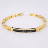 Pulso Curvo Tupido 16.9g / 20.7cm / 3.9mm Oro Amarillo 18K