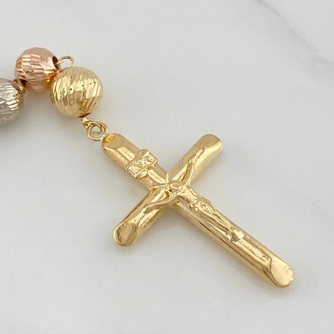 Rosario Virgen Milagrosa 13.9 g / 41.5 cm / 7mm-6 mm Tres Oros 18K