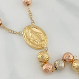 Rosario Virgen Milagrosa 13.9 g / 41.5 cm / 7mm-6 mm Tres Oros 18K