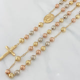 Rosario Virgen Milagrosa 13.9 g / 41.5 cm / 7mm-6 mm Tres Oros 18K