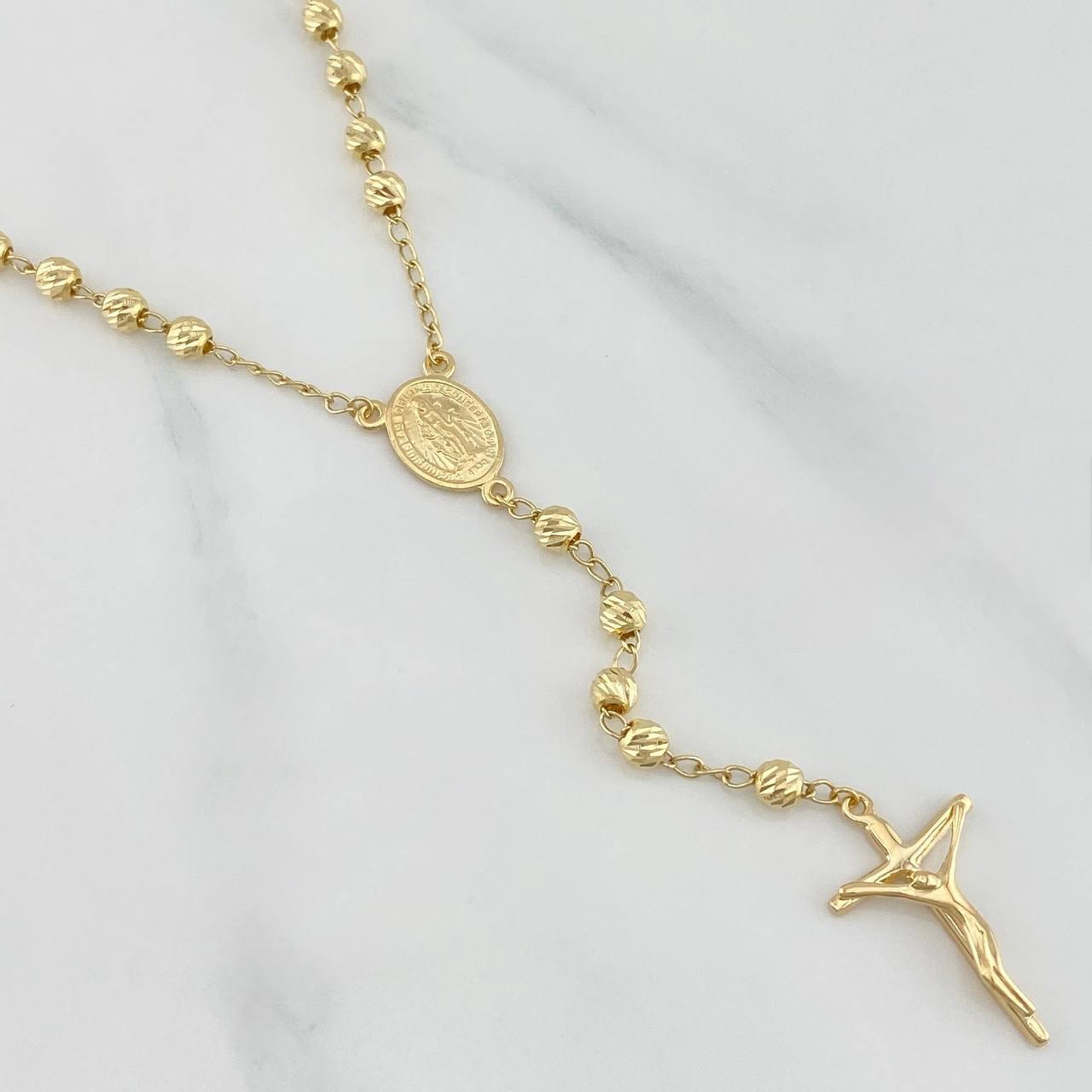 Rosario Virgen Milagrosa 11.6 g / 57 cm / 4 mm Oro Amarillo 18K
