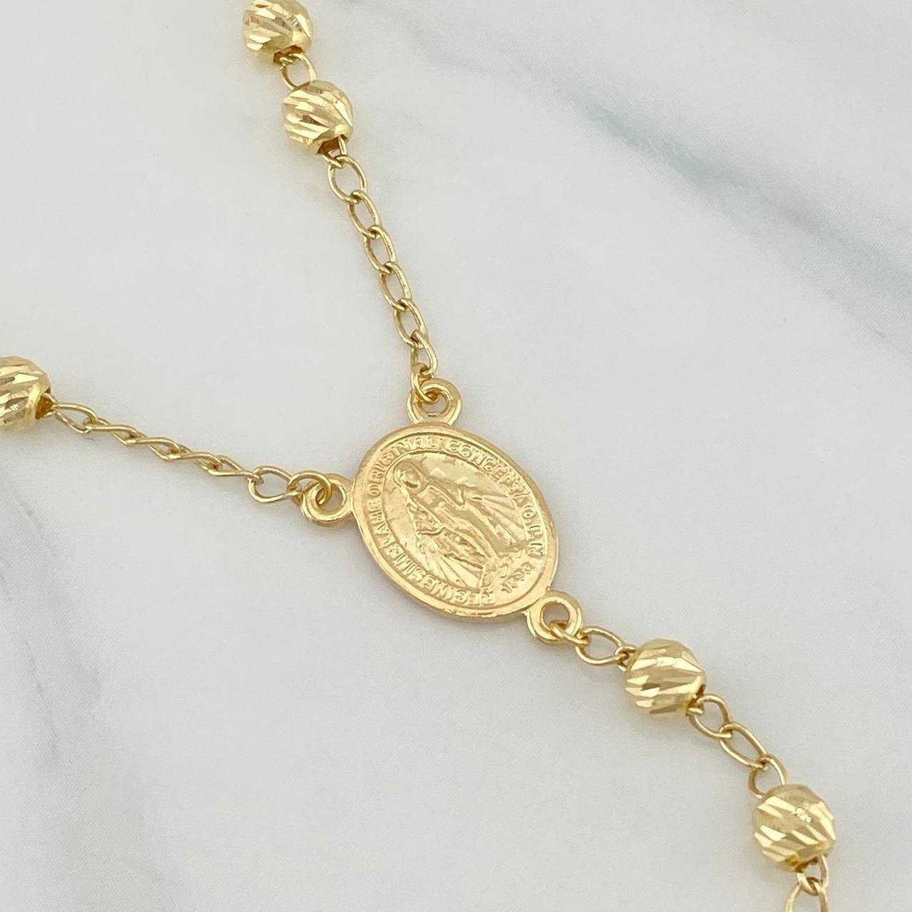 Rosario Virgen Milagrosa 11.6 g / 57 cm / 4 mm Oro Amarillo 18K