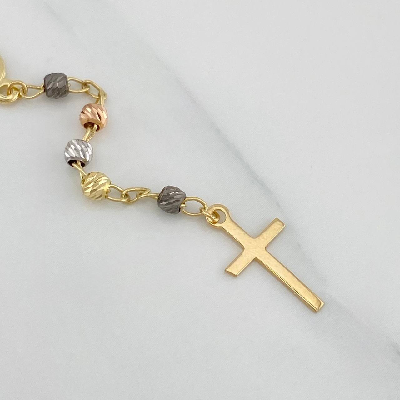 Rosario Virgen Milagrosa 6 g / 53 cm / 3 mm Tres Oros 18K