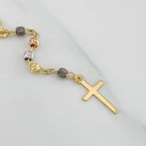 Rosario Virgen Milagrosa 6 g / 53 cm / 3 mm Tres Oros 18K