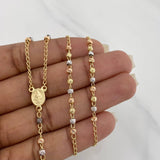 Rosario Virgen Milagrosa 6 g / 53 cm / 3 mm Tres Oros 18K