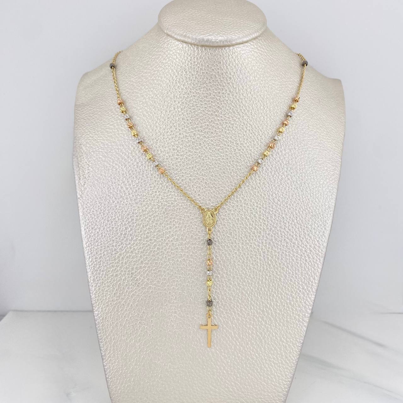 Rosario Virgen Milagrosa 6 g / 53 cm / 3 mm Tres Oros 18K