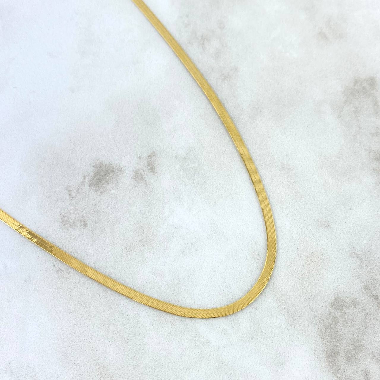 Cadena Espejo 3.85gr / 40cm / 2.5mm Oro Amarillo +3 *