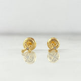 Topos Mini Cruz 0.65gr / 0.5cm / Circon Blanco Oro Amarillo ©