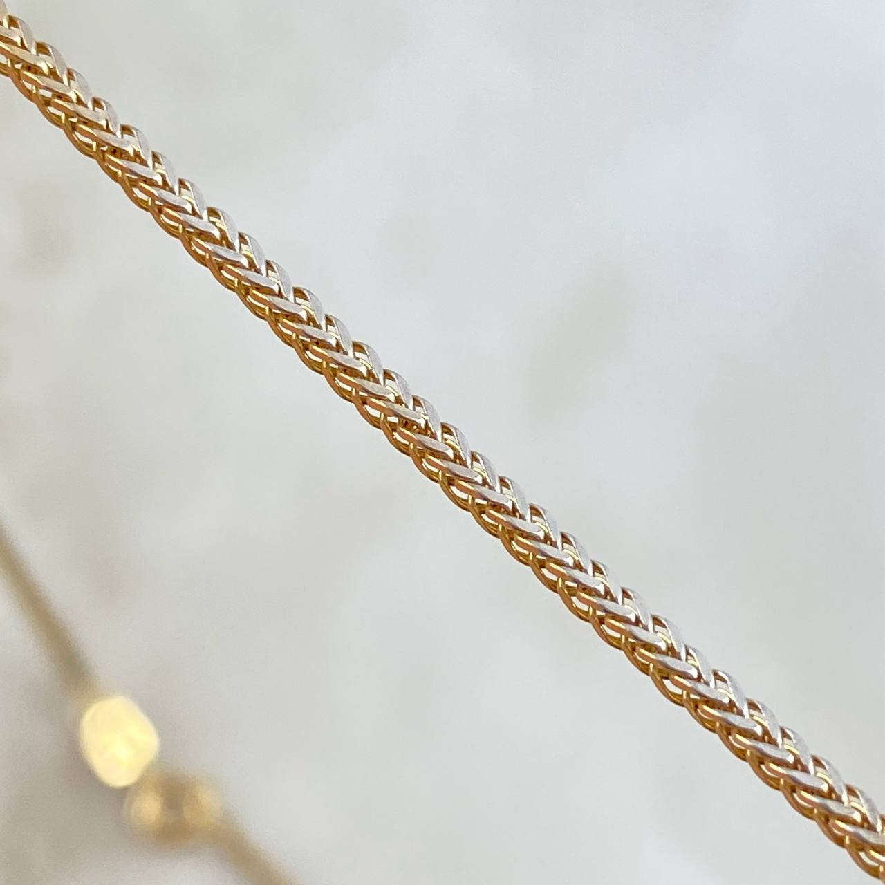 Cadena Franco 2.85gr / 45cm / 1.5mm Dos Oros Amarillo Blanco +3