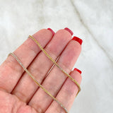 Cadena Franco 2.85gr / 45cm / 1.5mm Dos Oros Amarillo Blanco +3