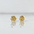 Topos Serpiente 0.75gr / 1cm / Circon Blanco Oro Amarillo 18K
