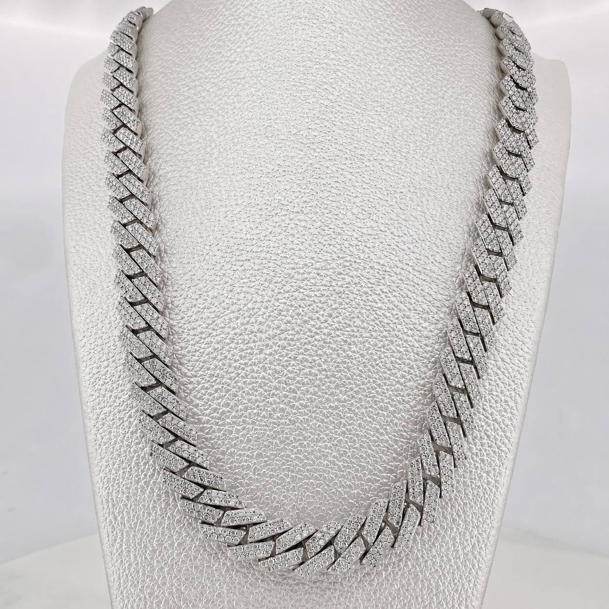 Cadena Cubana 135g / 50cm / 12.3mm Plata Rodinada 925