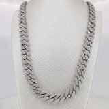 Cadena Cubana 135g / 50cm / 12.3mm Plata Rodinada 925
