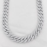 Cadena Cubana 135g / 50cm / 12.3mm Plata Rodinada 925