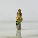 Dije San Judas Tadeo 1.95gr / 2.7cm / Circones Blancos Verdes Dos Oros Amarillo Blanco