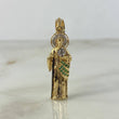 Dije San Judas Tadeo 4.05gr / 4cm / Circones Blancos Verdes Tres Oros