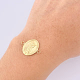 Herraje Doble Faz Divino Niño - Cruz Mate / 2cm / 1gr / Oro Amarillo 18K