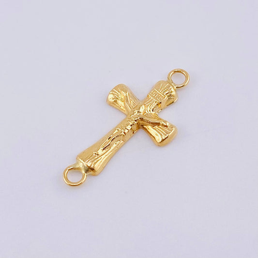 Herraje Cruz Cristo 0.7gr / 2.5cm / Oro Amarillo 18K
