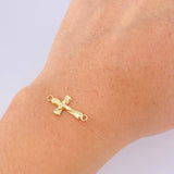 Herraje Cruz Cristo 0.7gr / 2.5cm / Oro Amarillo 18K