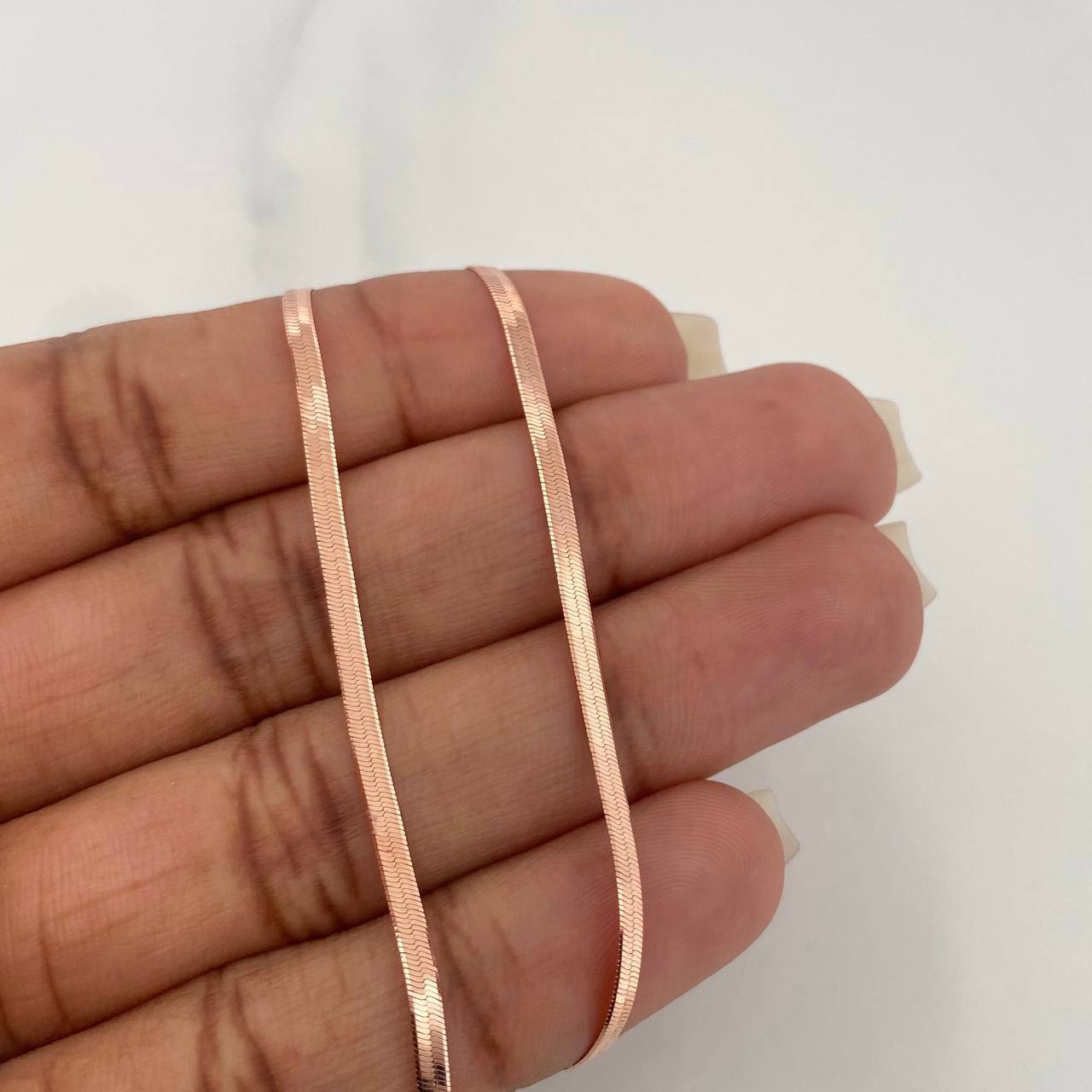 Cadena Espejo 3.2 g / 40 cm / 2 mm Oro Rosa 18K