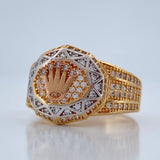 Anillo Corona 8.05gr / T10 1/4 / Tres Oros 18K %