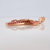 Dije Cruz Rosario Virgen Guadalupe 6gr / 4.4cm / Oro Rosa 18K