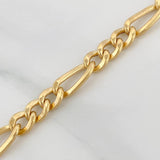 Cadena Figaro 19.45gr / 61cm / 5.04mm Oro Amarillo +1 18K $