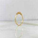Anillo Solitario Trio 1.65gr / T7 3/4 / Circones Blancos Oro Amarillo ©