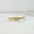 Anillo Tiara en V 1.15gr / T7 / Diamantes Blancos 25pts Oro Amarillo (Joya) ©
