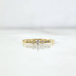 Anillo Solitario Trio 1.7gr / T7 / Diamantes Blancos 14pts Oro Amarillo (Joya) *