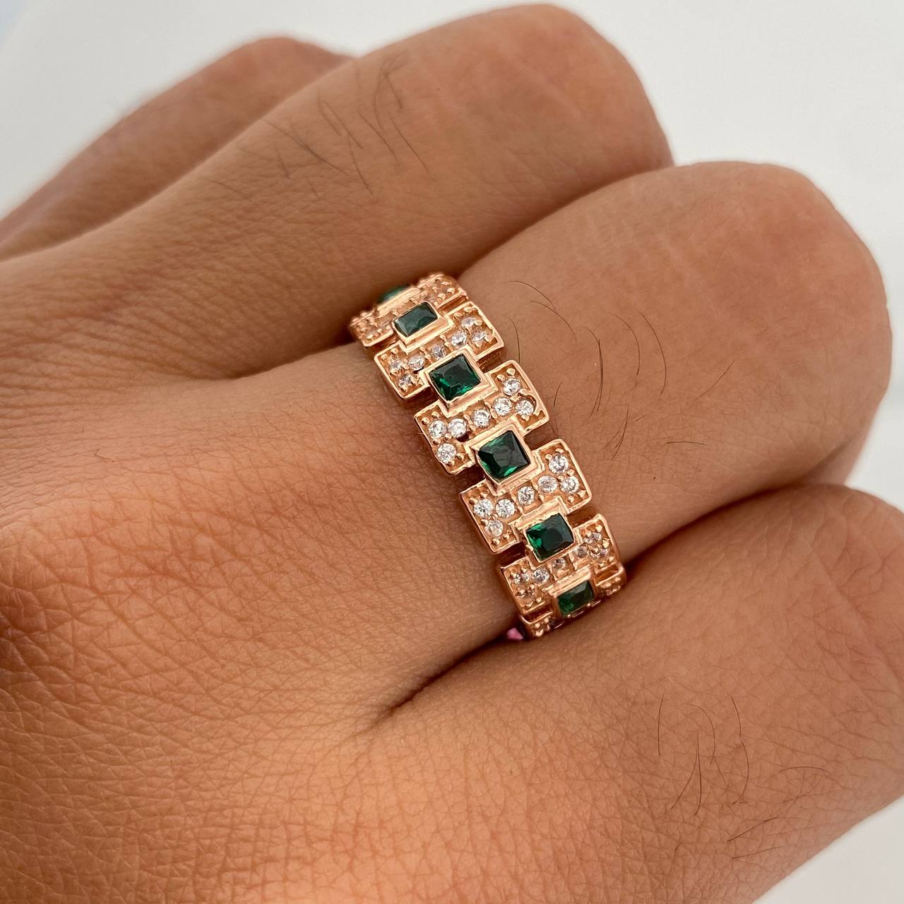 Anillo Glam 5.05gr / T9 1/4 / Oro Rosa 18K $