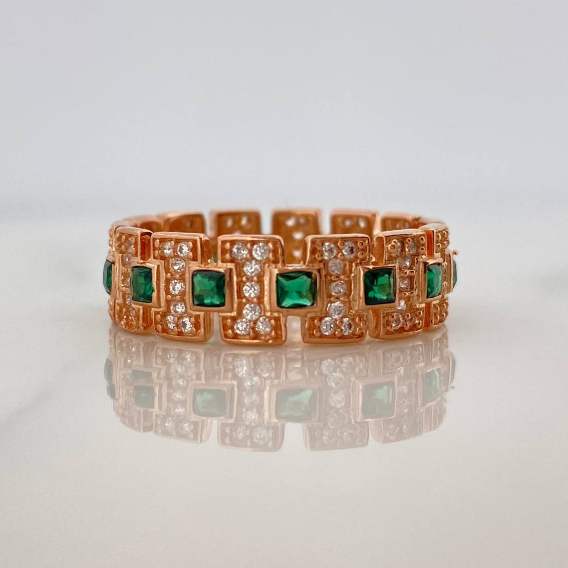 Anillo Glam 5.05gr / T9 1/4 / Oro Rosa 18K $