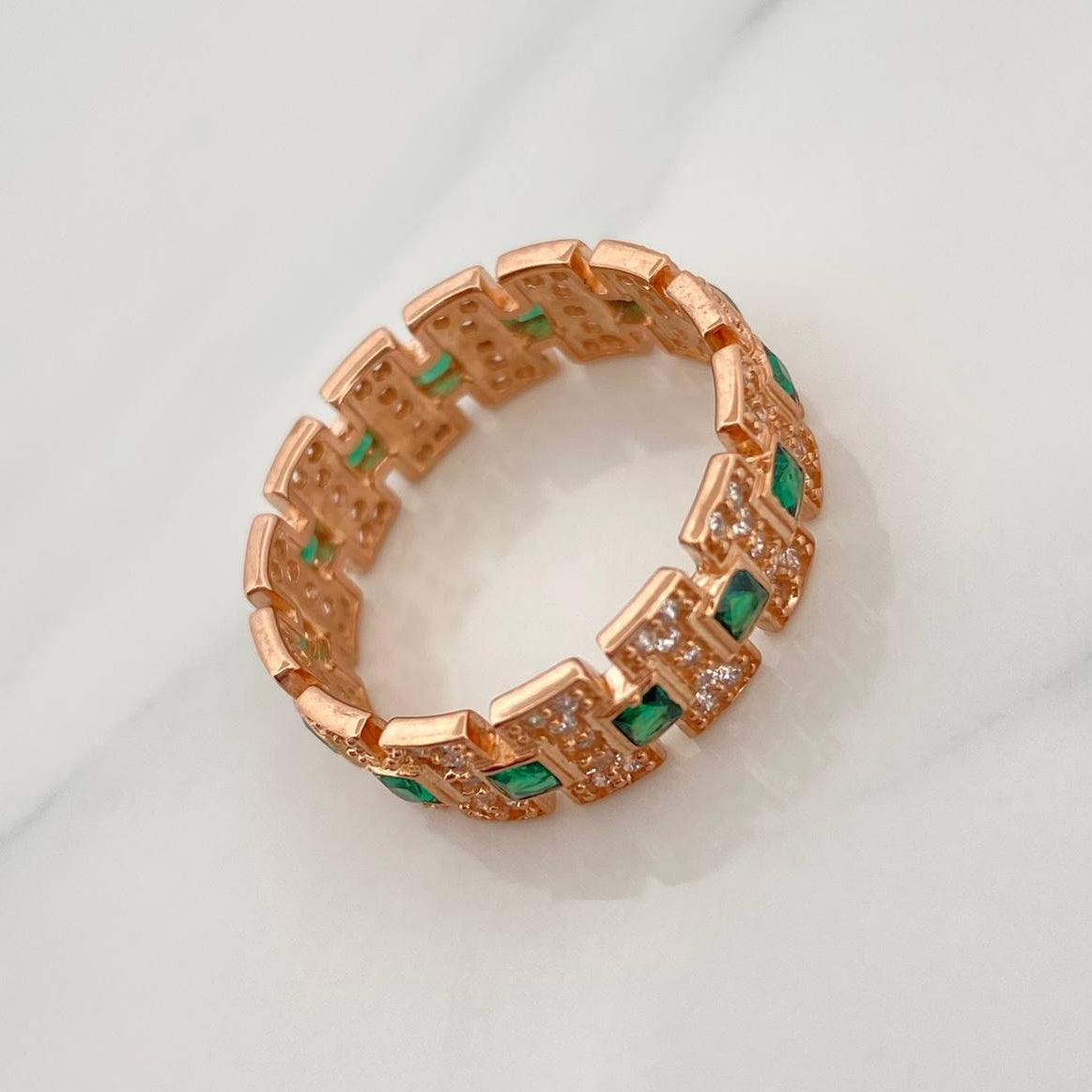 Anillo Glam 5.05gr / T9 1/4 / Oro Rosa 18K $