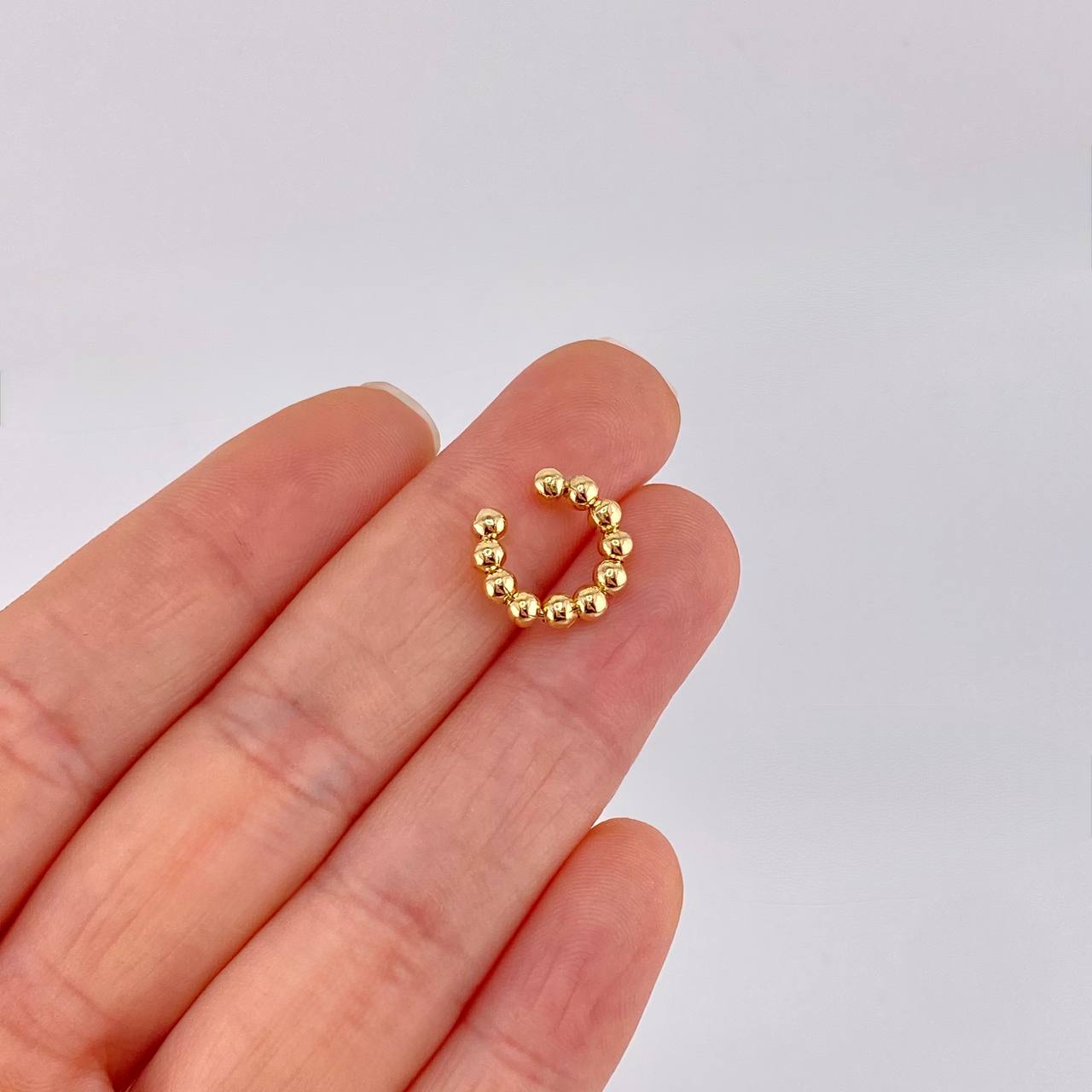 Piercing U Bolas Seguidas 0.8g / 1.1cm Oro Amarillo 18K