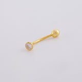 Piercing Curvo 0.3g / 1.5cm Oro Amarillo 18K