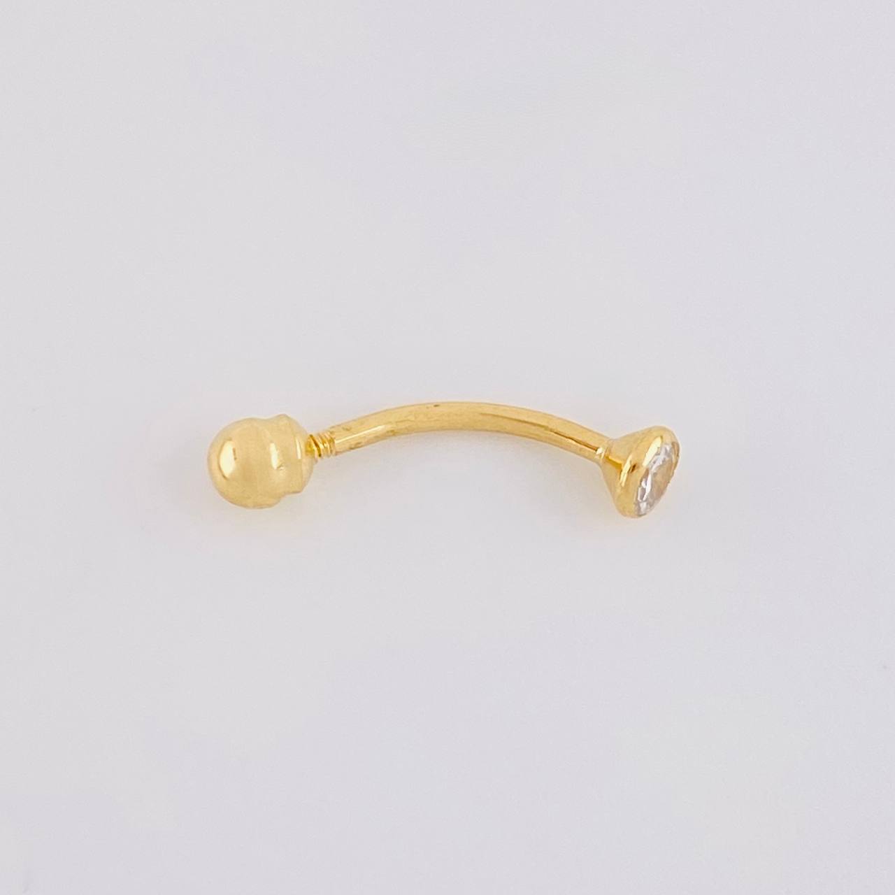 Piercing Curvo 0.3g / 1.5cm Oro Amarillo 18K