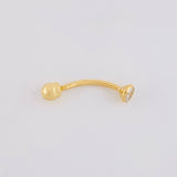 Piercing Curvo 0.3g / 1.5cm Oro Amarillo 18K